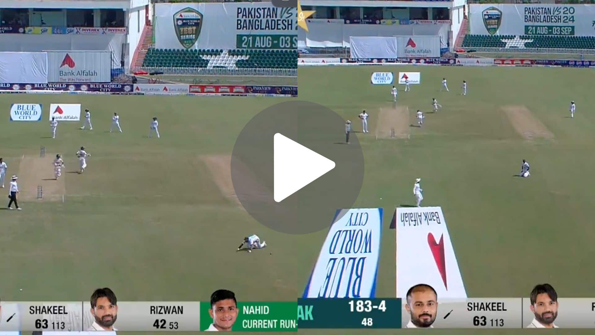 [Watch] Bangladesh's Comical Fielding Allows Rizwan And Shakeel To Steal 4 Runs